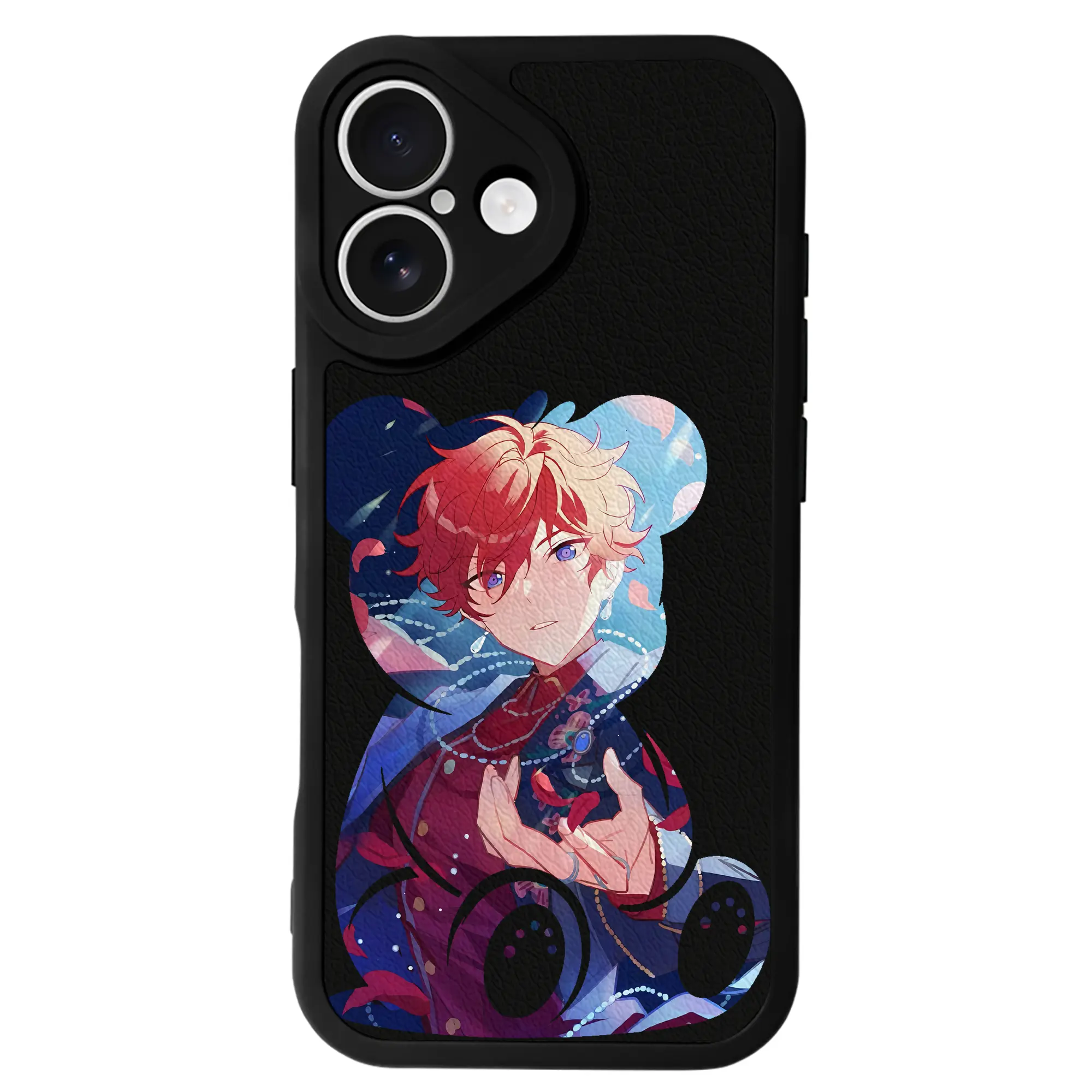 あんさん ぶる グッズ ALKALOID 天城一彩 - IPhone 16シリーズ対応 ・ シリコンスマホケース ・ レザー調 ・ 高精度フィット ・ 耐衝撃 ・ ワイヤレス充電対応 ・ 精密カット